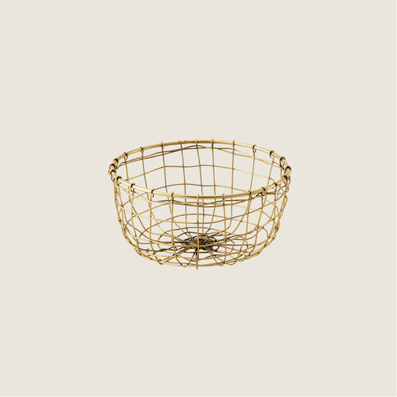 Iron Wire Basket Round Shallow
