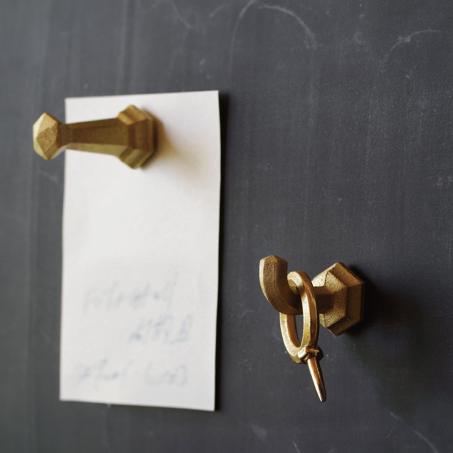 Brass Magnetized Hook L-Shaped (Set Of 2)