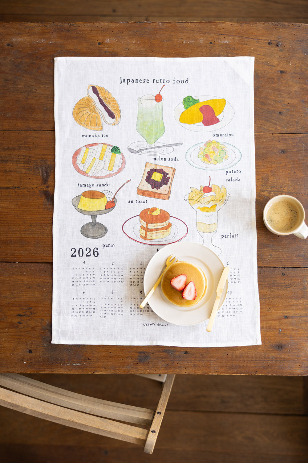 2026 Linen Calendar - JAPANESE RETRO FOOD