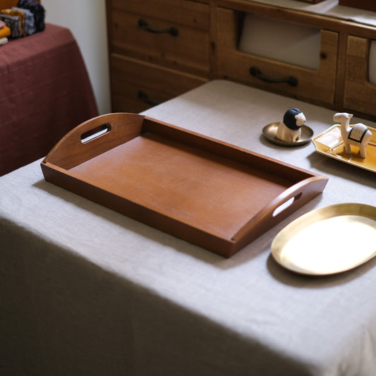 Bakery Tray (Br) With Wooden Handle