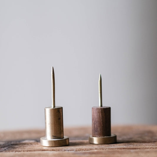 Wood / Brass Wall Pin Hook