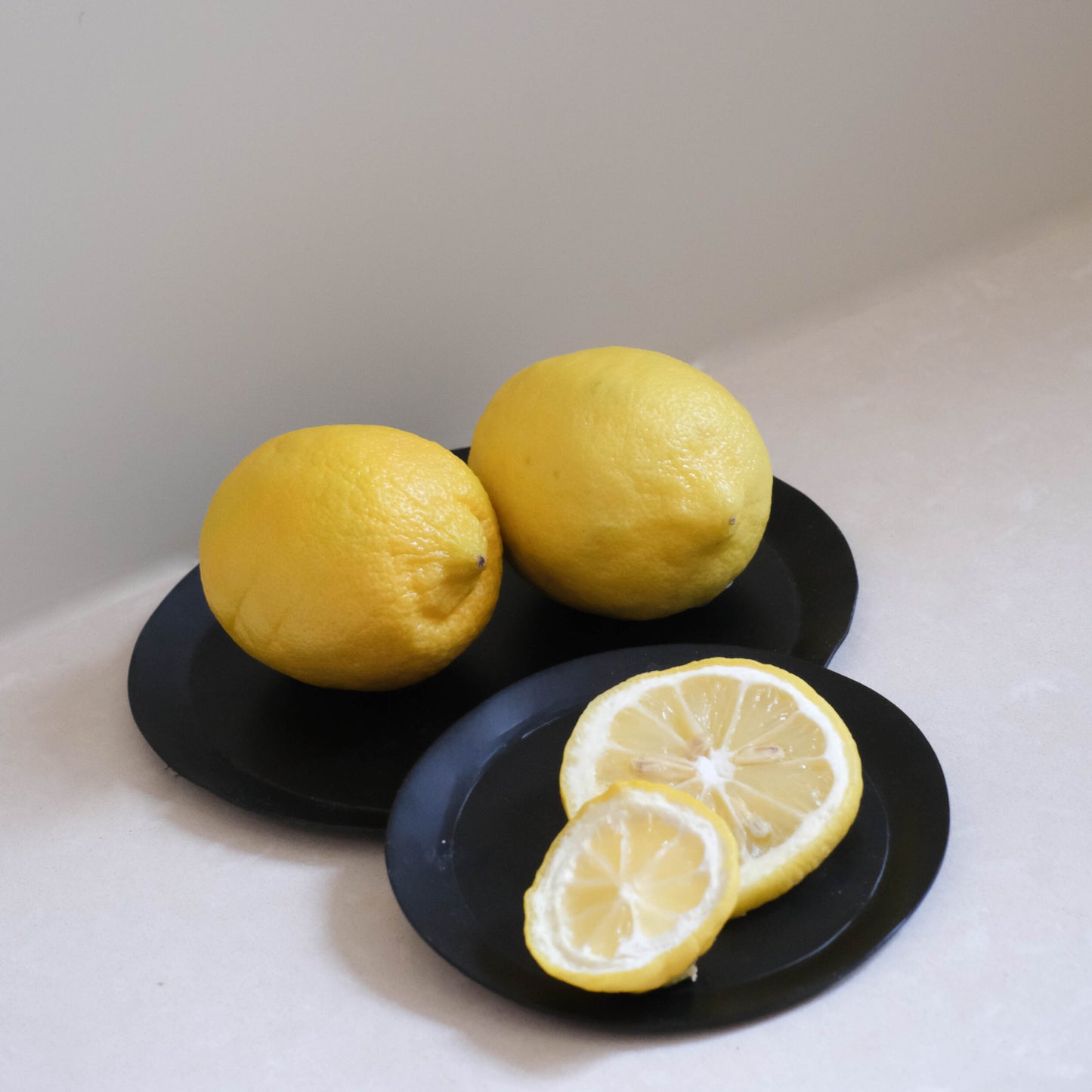 Black Circular Metal Plate