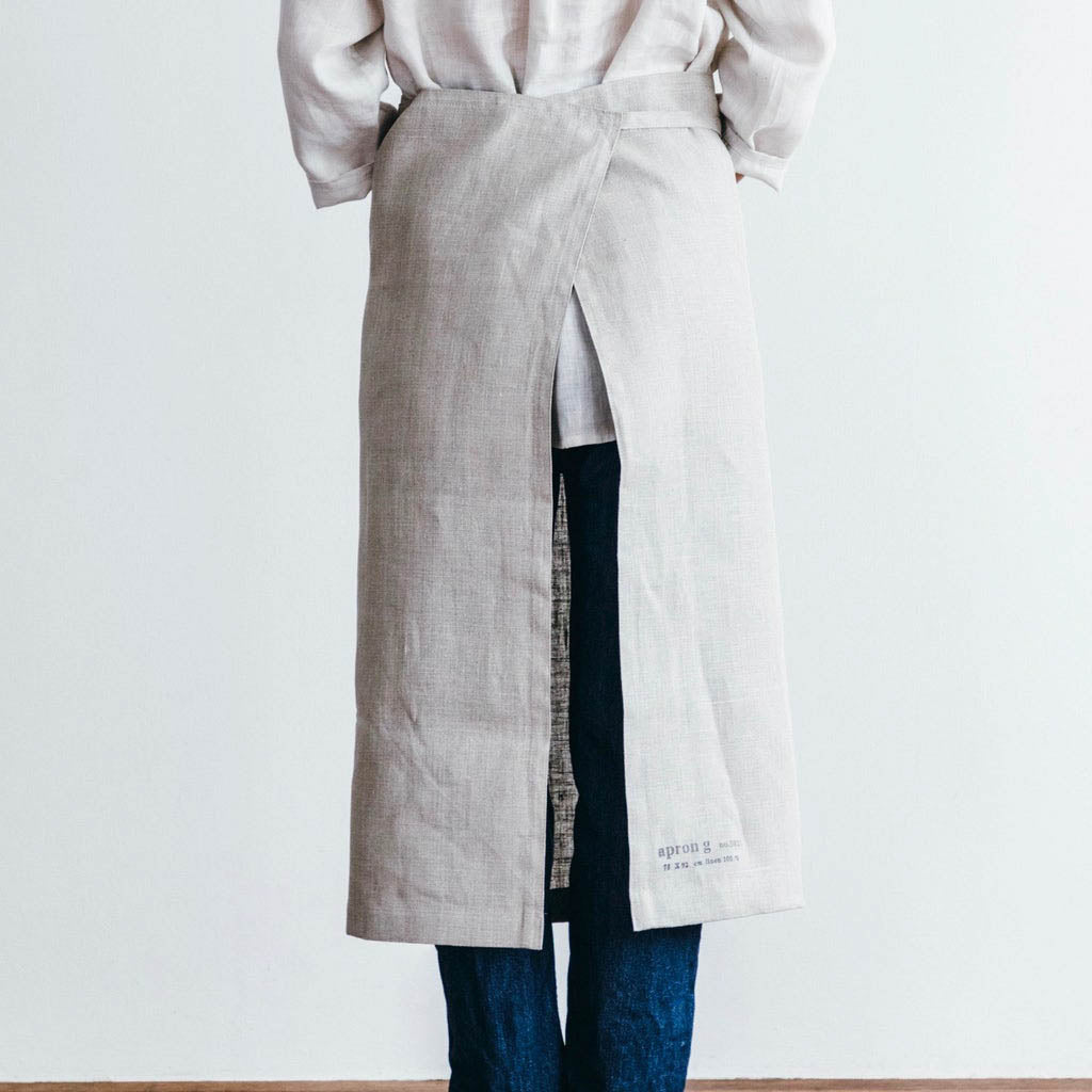 Apron - Linen Garcon Apron - Bottom