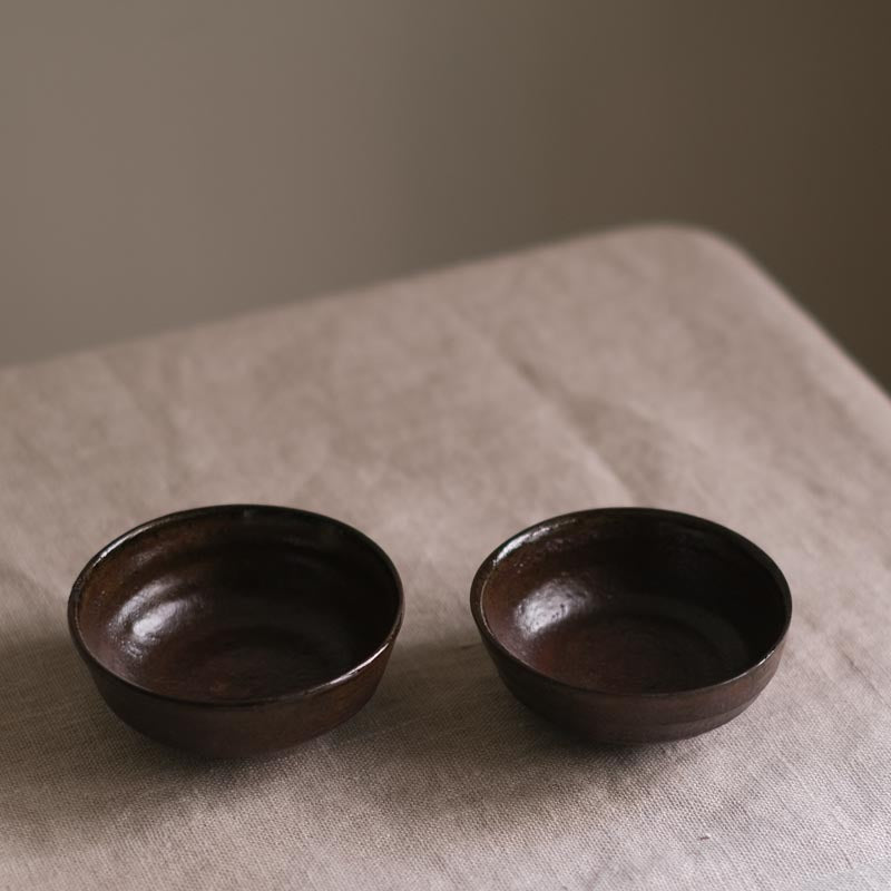 Made In 852 Espella Hui - Black Clay Sake Cup - Co-E37