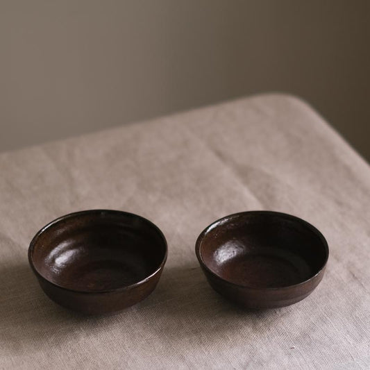 Made In 852 Espella Hui - Black Clay Sake Cup - Co-E37