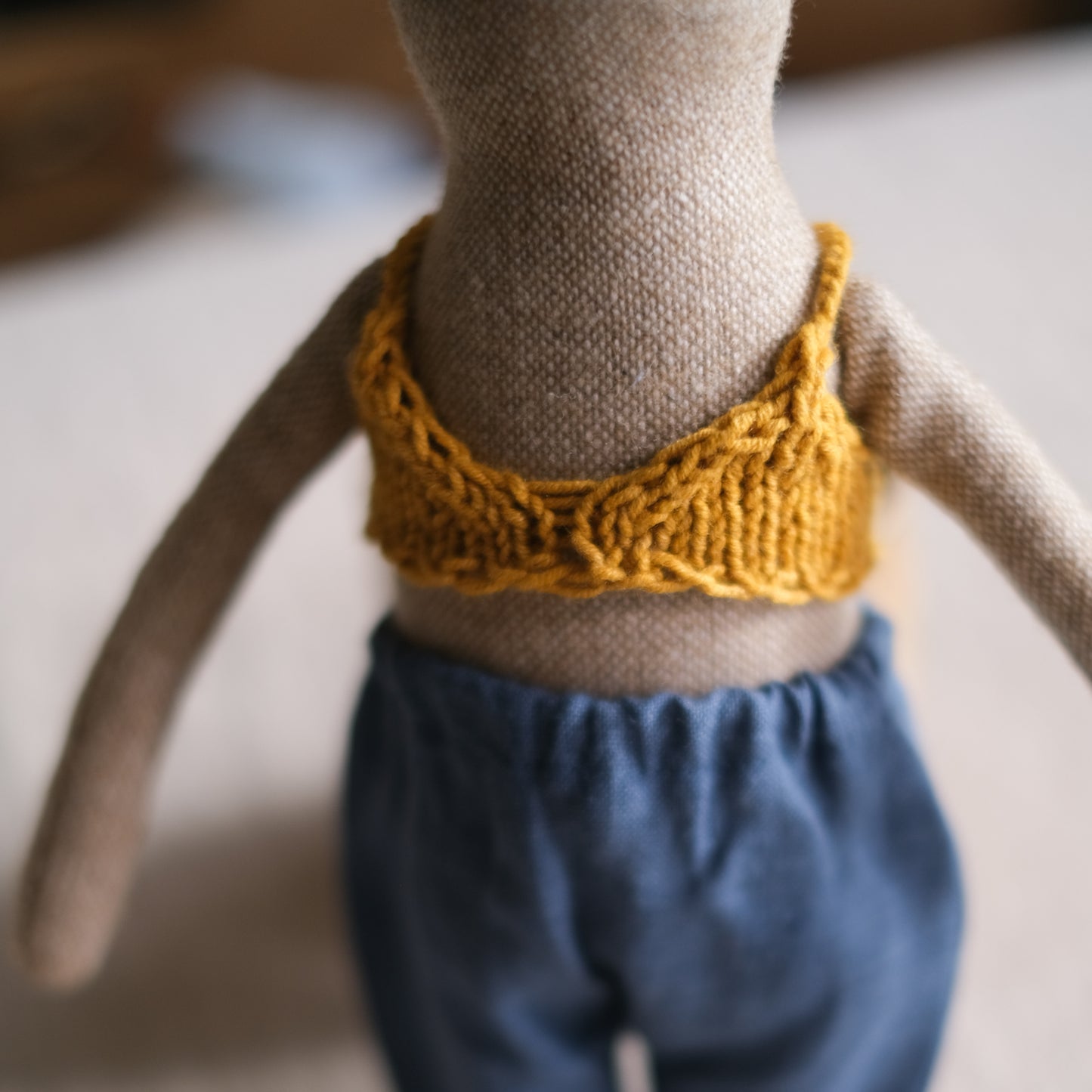 Small Retro Bikini-Top - Mustard - Philomena Kloss