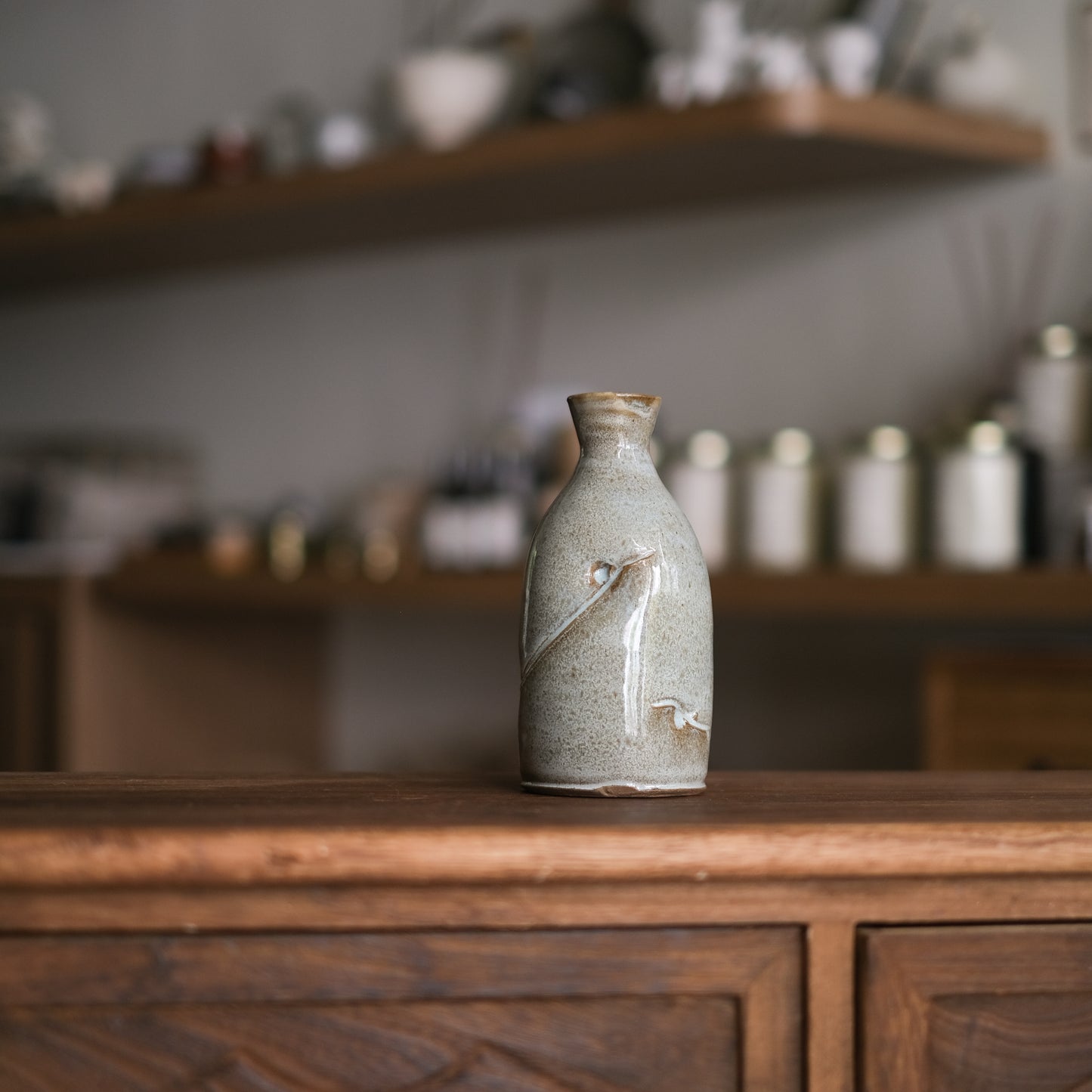 Turquoise Glaze Sake Bottle - Co-E122