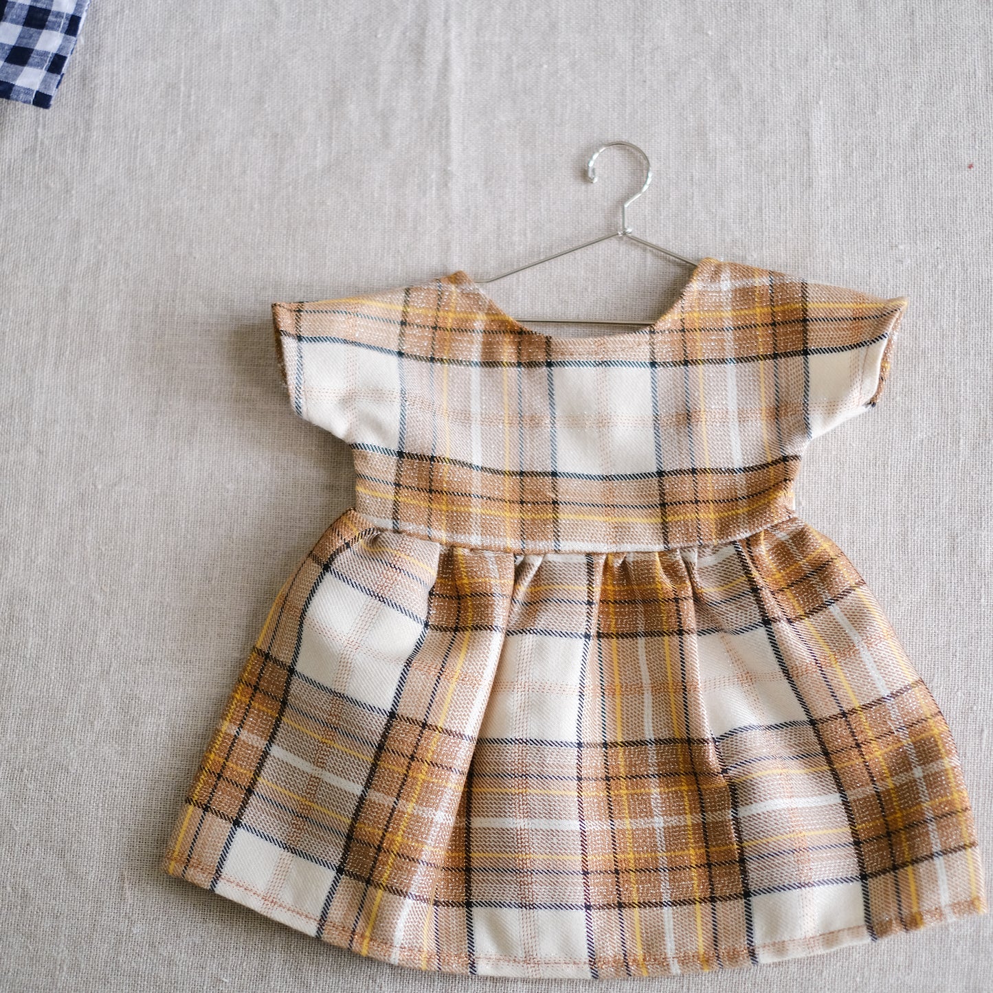 Gold Plaid Dress - Philomena Kloss