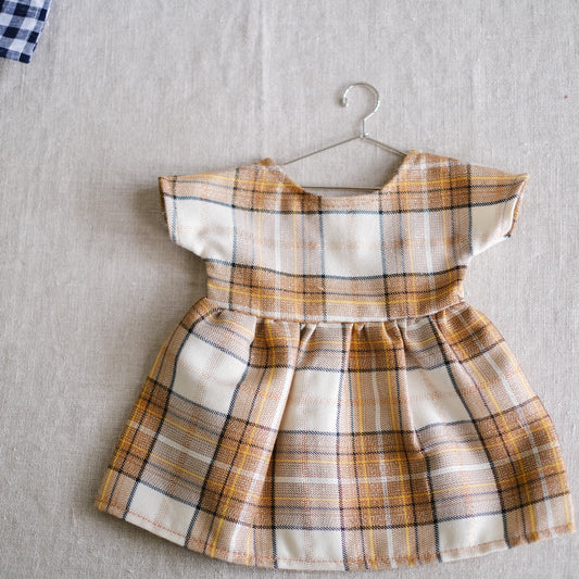 Gold Plaid Dress - Philomena Kloss