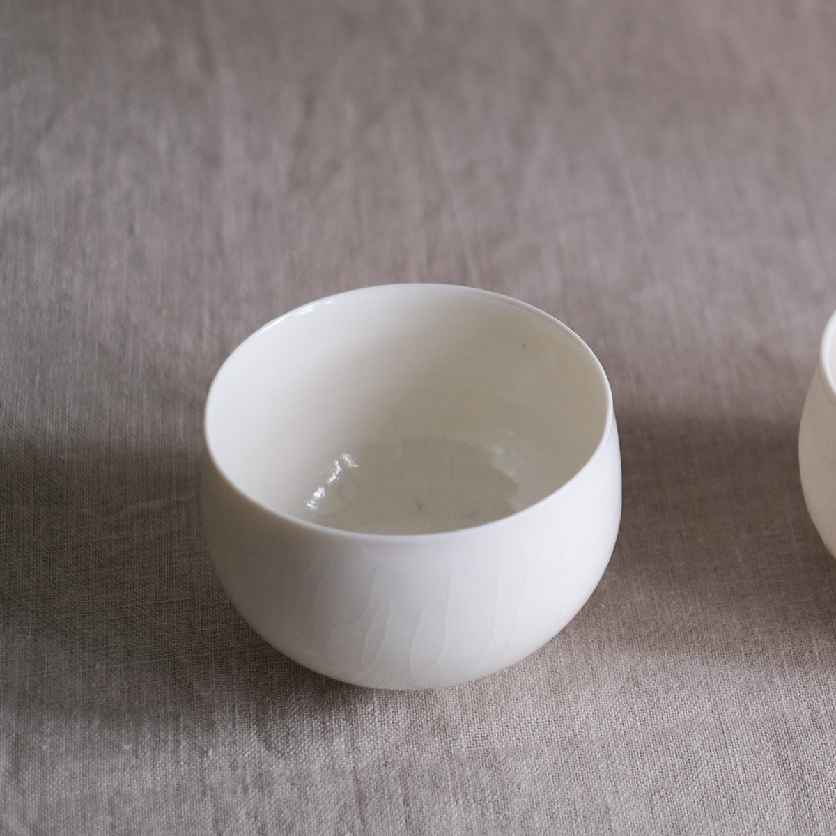 852 - Queenie - White Blue Dot Cup - 10Cm
