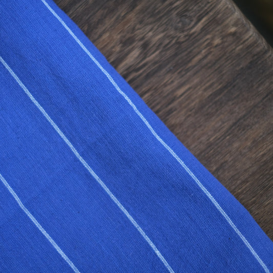 Free Cloth KHADI Stripe Pattern - Blue