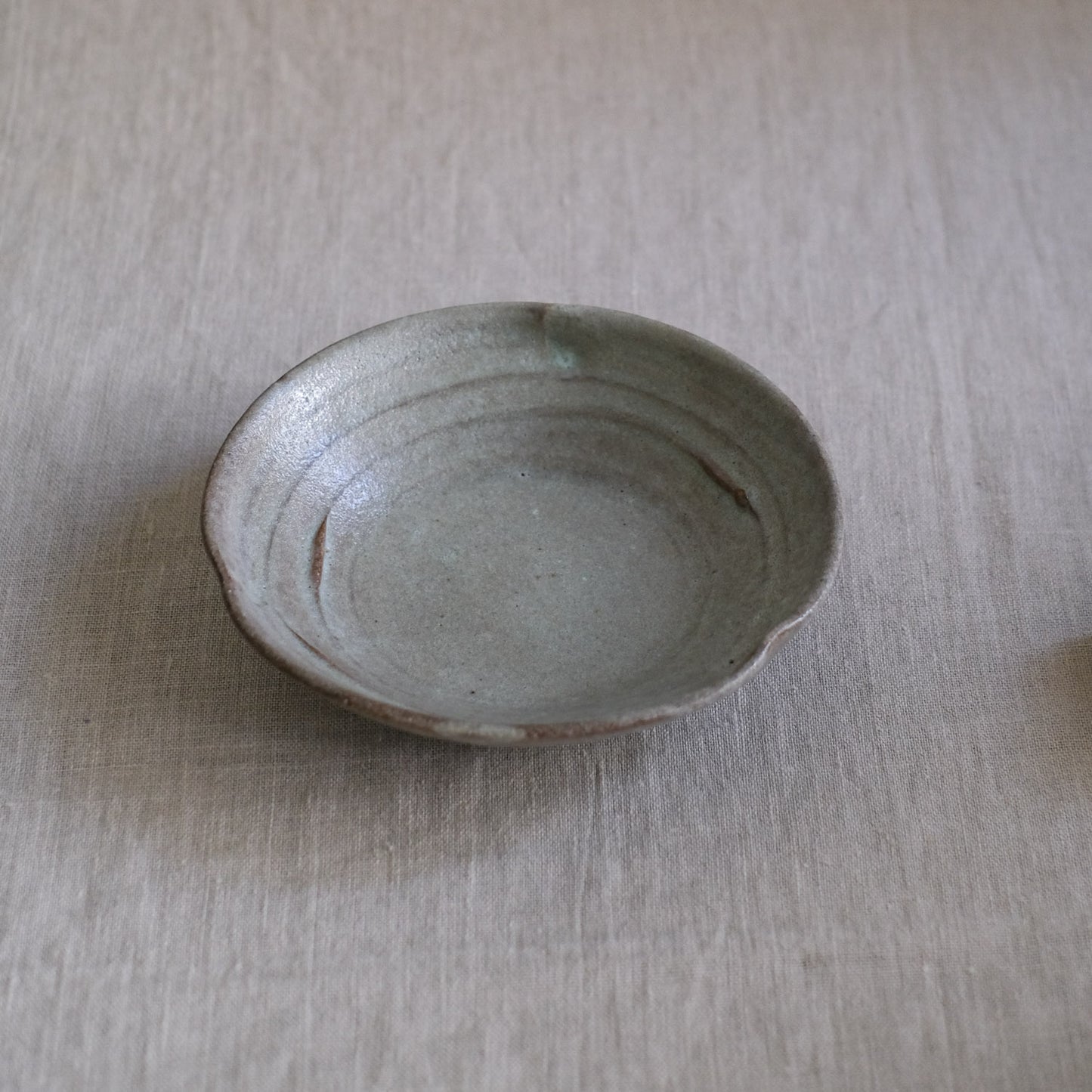 Dark Clay Plate Matte Green Glaze