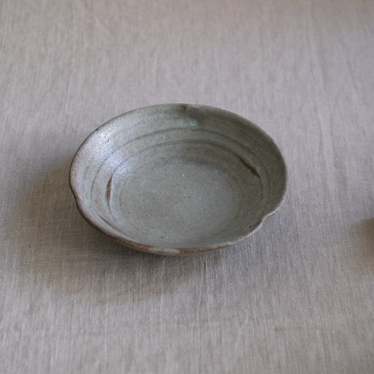 Dark Clay Plate Matte Green Glaze