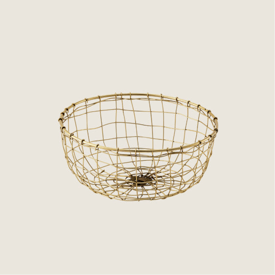 Iron Wire Basket Round Shallow