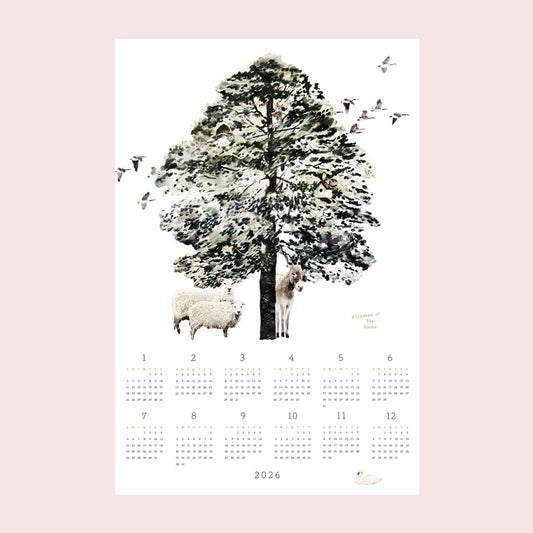 2026 Linen Calendar - WHISPERS OF THE WOODS