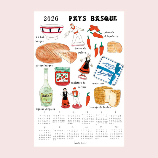 2026 Linen Calendar - SOUVENIR BASKQUE