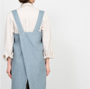 Linen Square Cross Apron - Clair