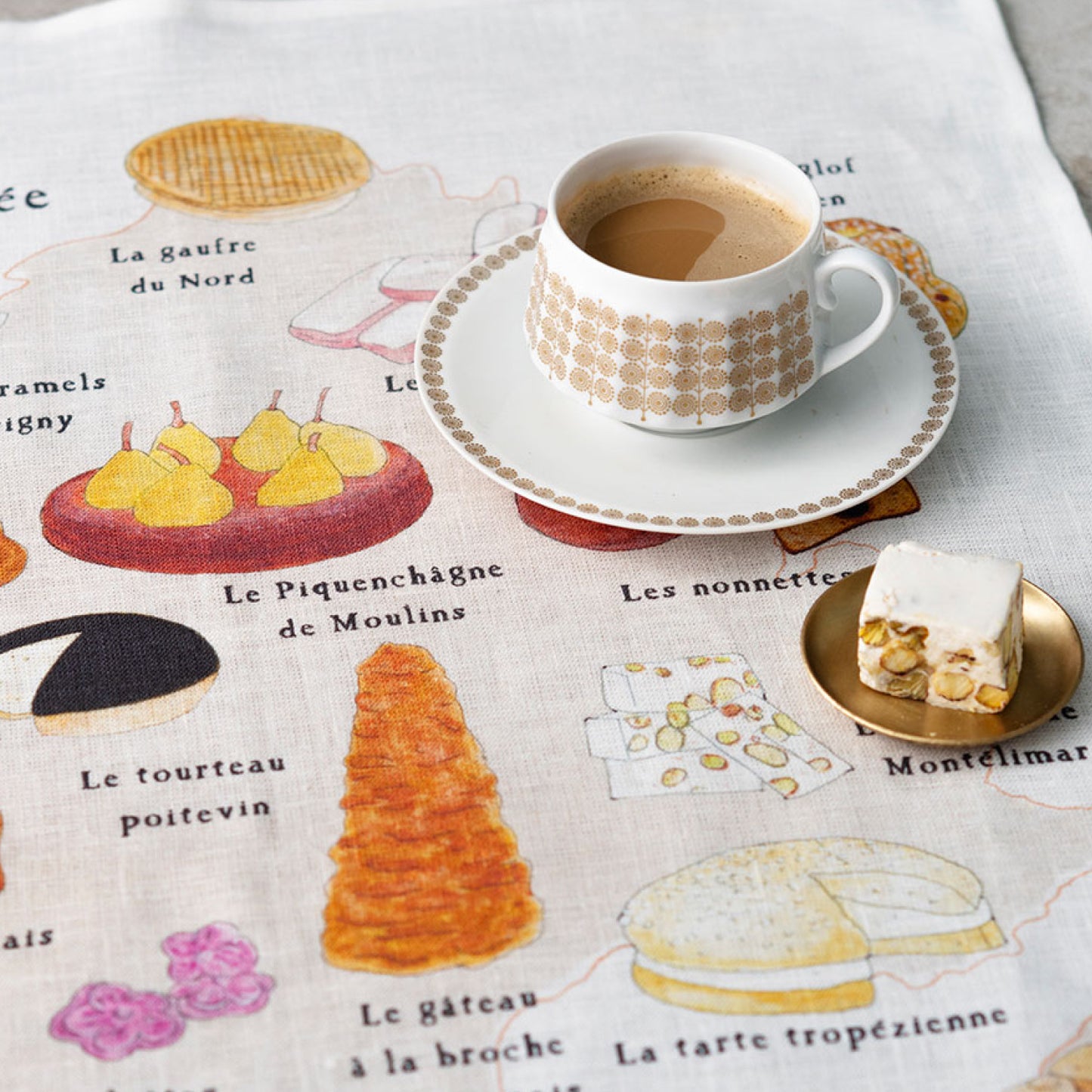 2025 Linen Calendar Sweets Map Of France