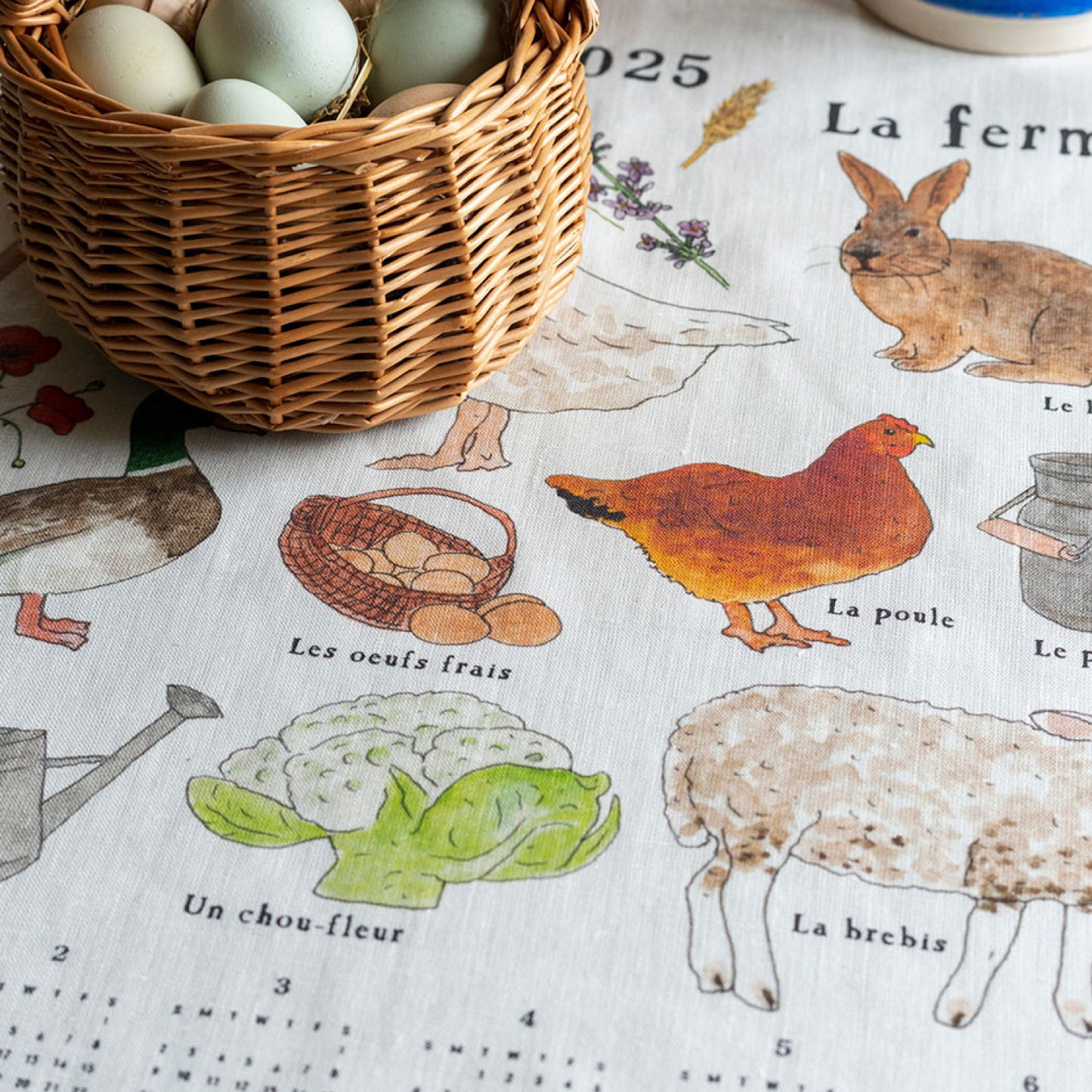 2025 Linen Calendar Farms In France