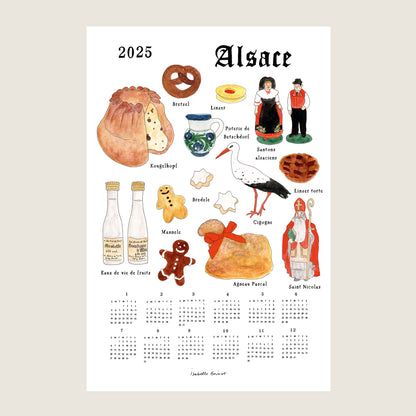 2025 Linen Calendar Specialtie Of Alsace