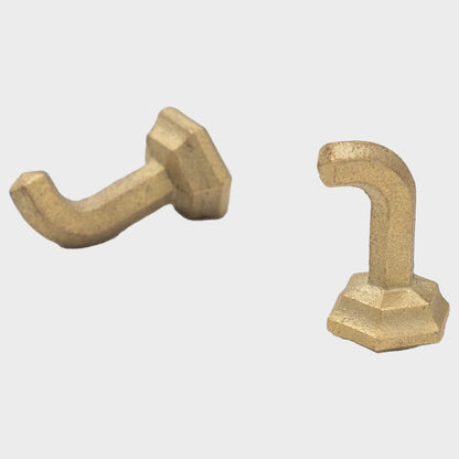 Brass Magnetized Hook L-shaped (Set of 2)