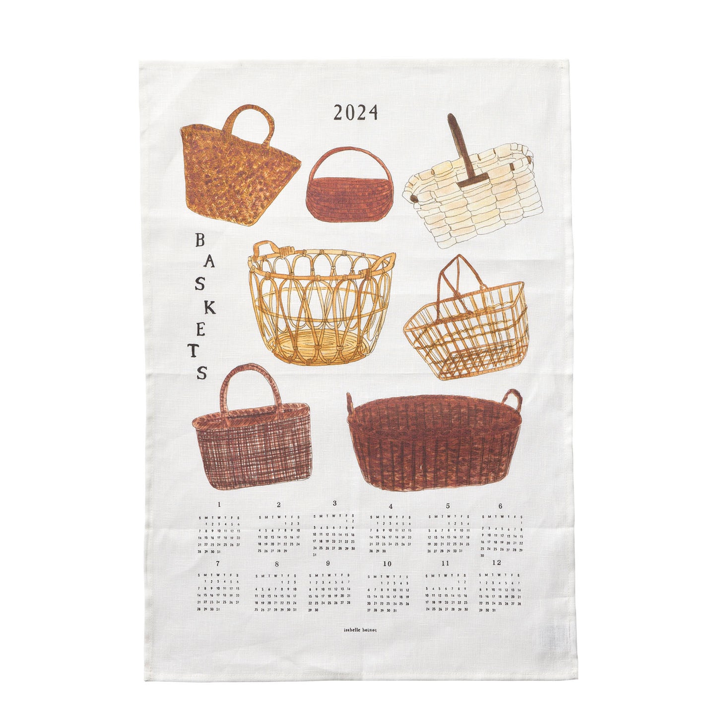 2024 Linen Calendar Basket