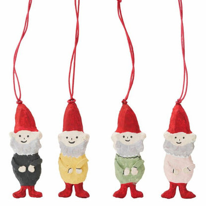 Holiday Ornament 4 Pcs Set Gnome