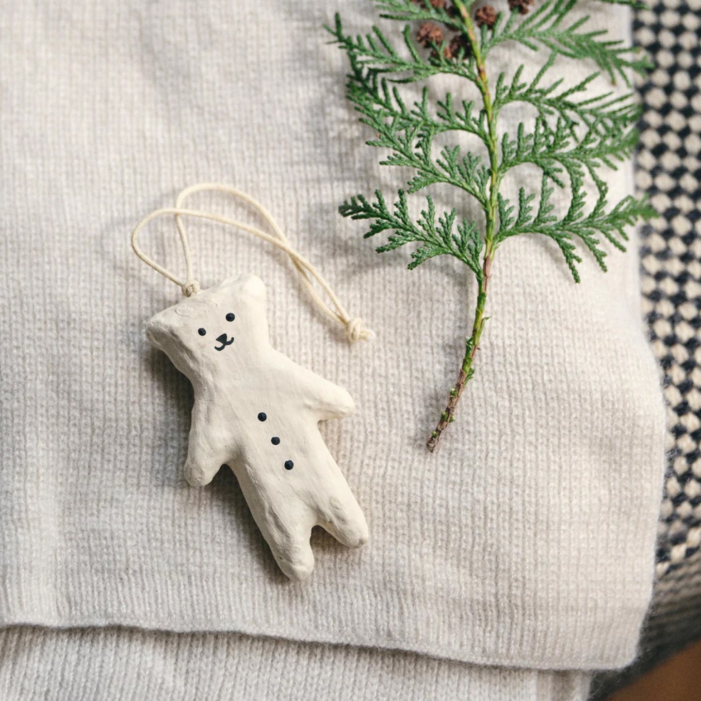 Holiday Ornament White Bear