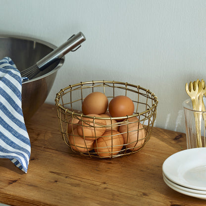 Iron Wire Basket Round Shallow