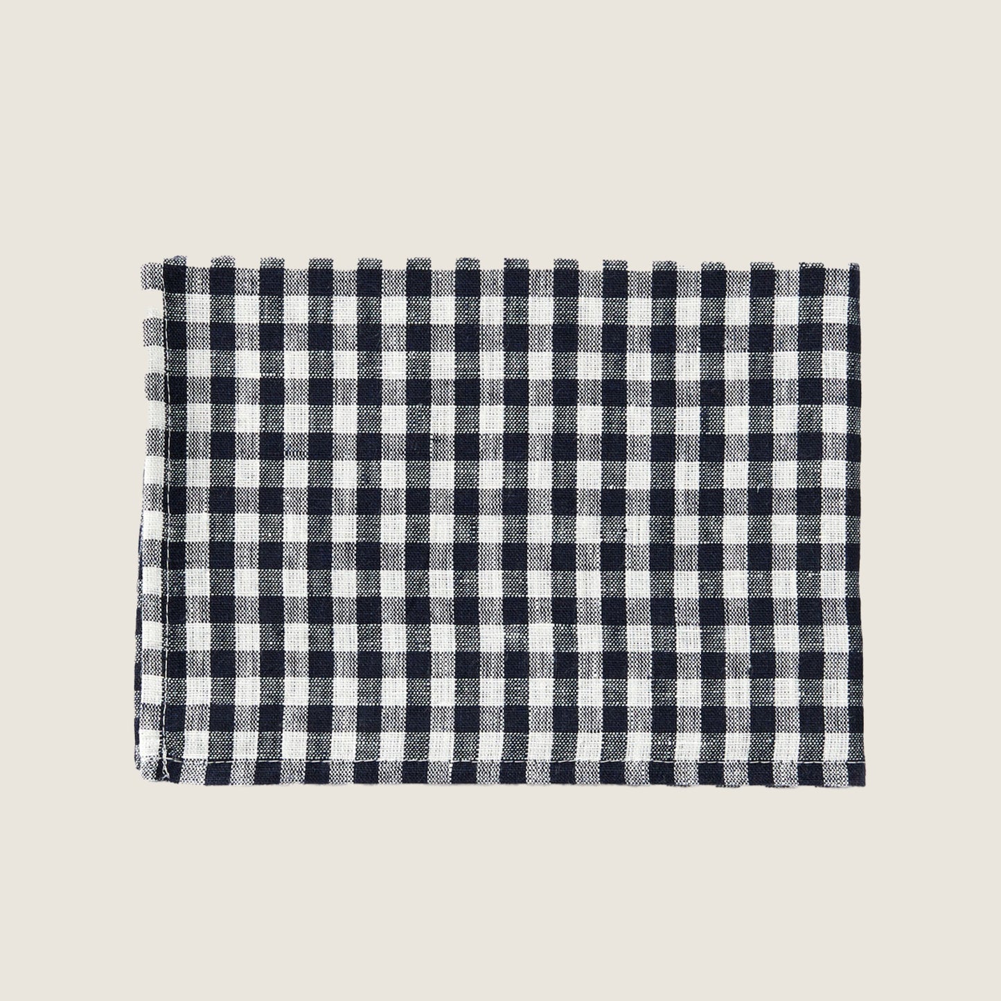 Linen Kitchen Cloth | Navy with white check