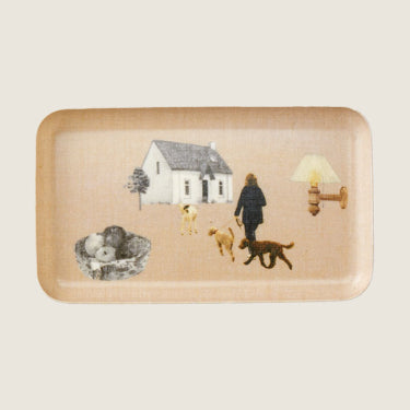 Linen Coated Tray - M.O. Living With Dogs