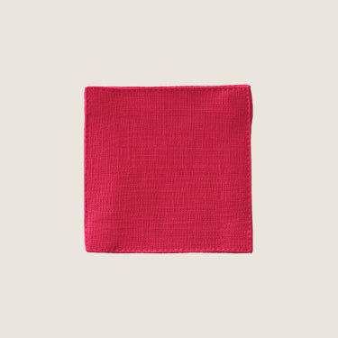 Linen Coaster | Poppy Red