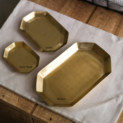 Brass Plate Long Octagon