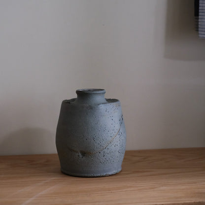Bluish Grey Stoneware Vase - CO-E168
