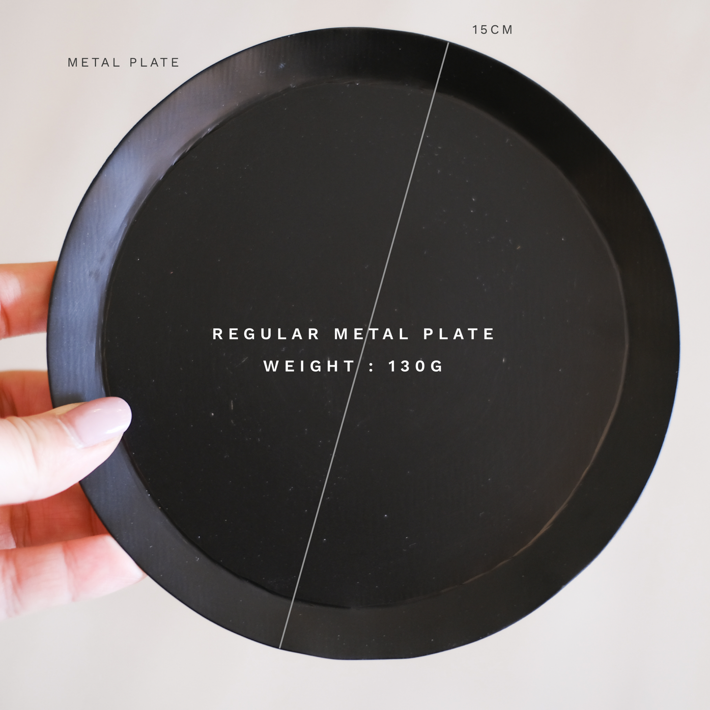 Black Circular Metal Plate
