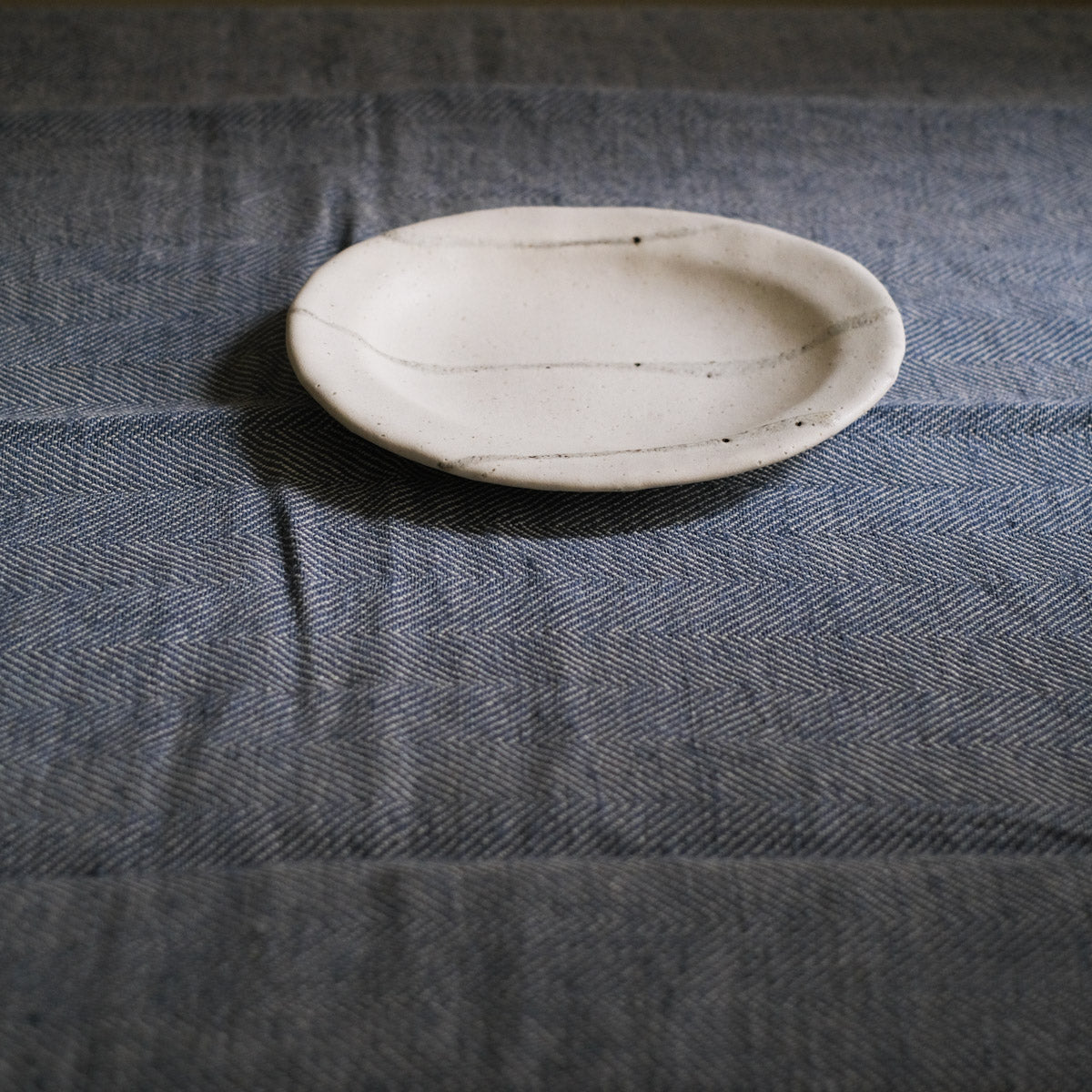 Tablecloth - Dimming Herringbone - Blue