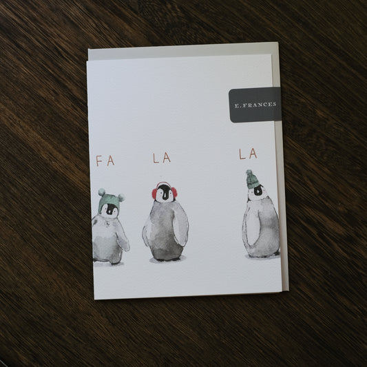 Cozy Penguins - Greeting Card