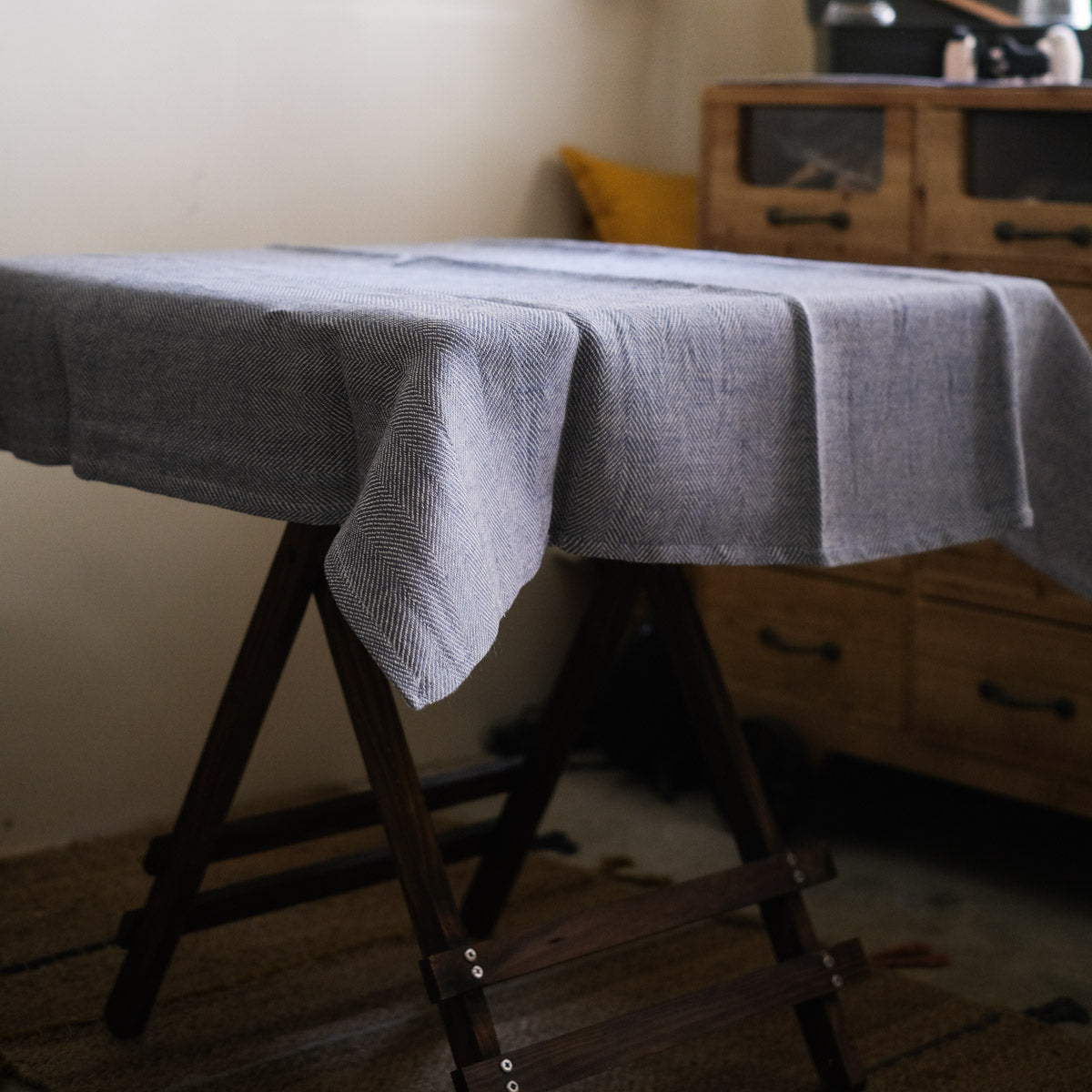 Tablecloth - Dimming Herringbone - Blue