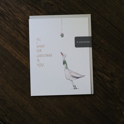 Kiss Me Goose - Greeting Card