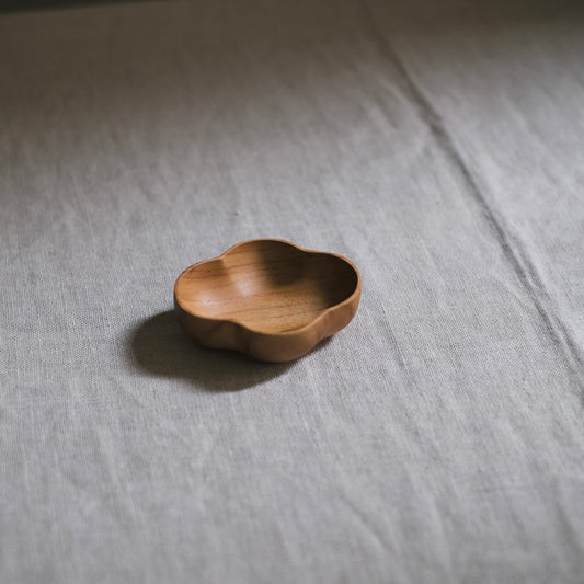 Flower Mini Teak Wood Bowl