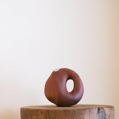 852- Simon Hsu - Red Stone - Vase