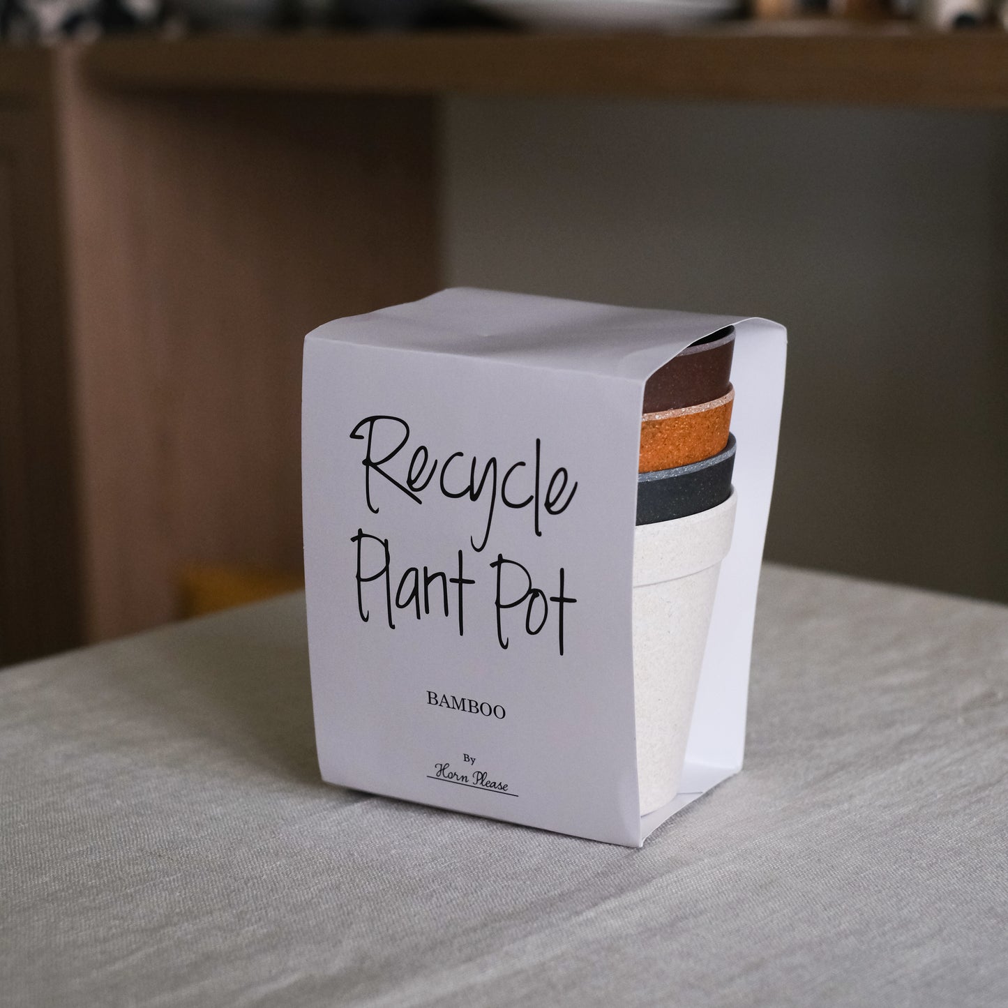 Recycled Resin 4 Flower Pot Set
