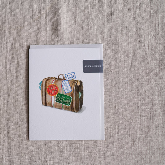 Bon Voyage Suitcase - Greeting Card